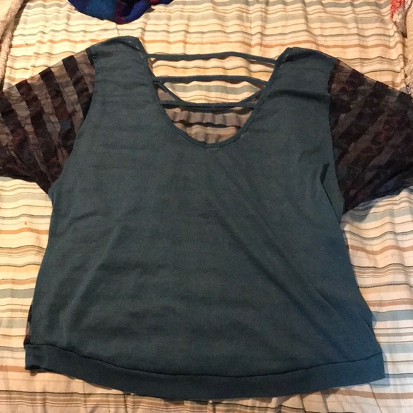 Daytrip open back cut out balloon sleeve Sz L ❤️ - Picture 8 of 9